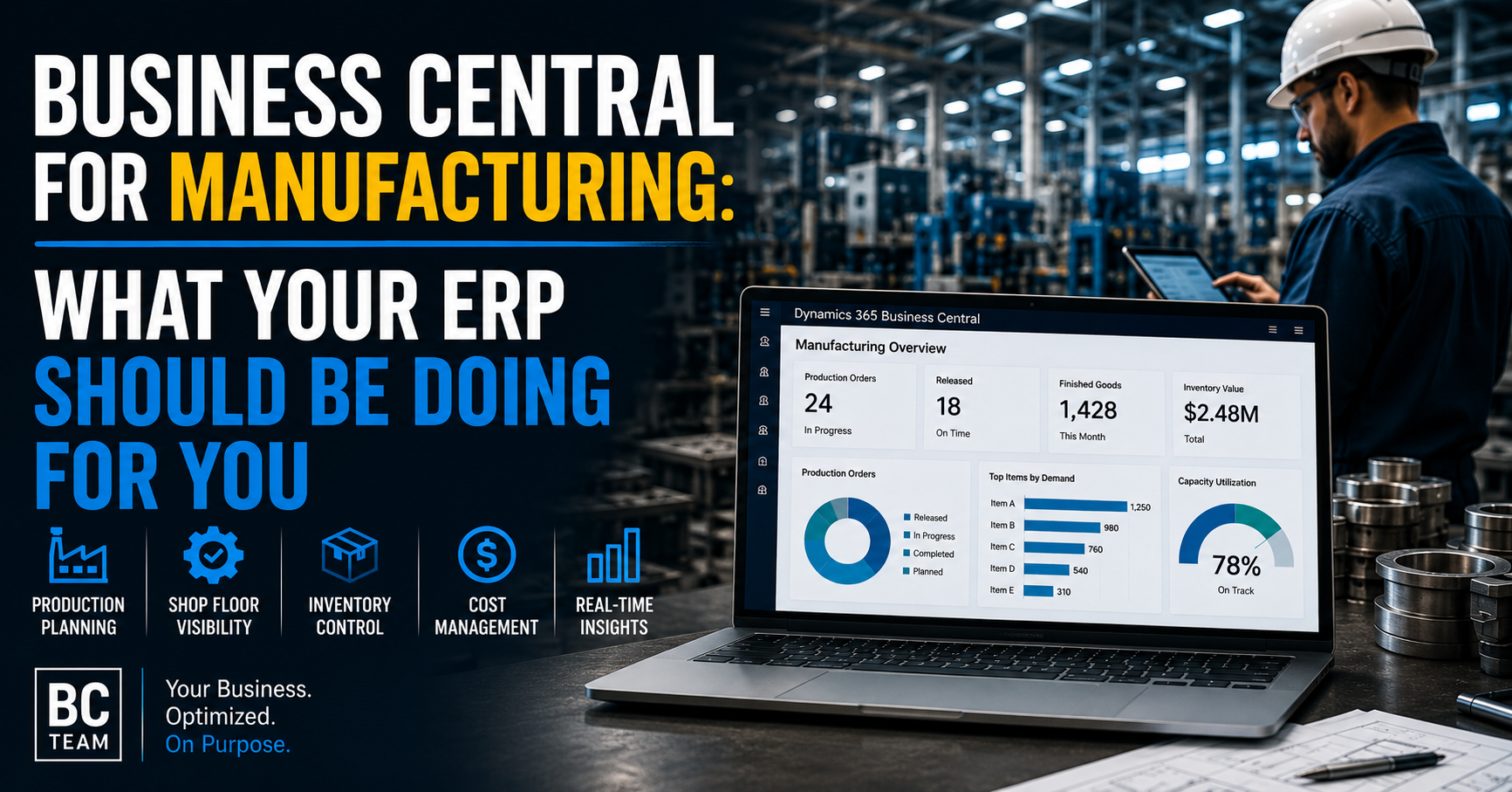 Business Central for Manufacturing: What Your ERP Should Be Doing for You