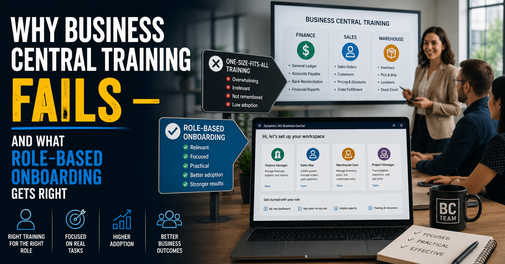 Why Business Central Training Fails — and What Role-Based Onboarding Gets Right
