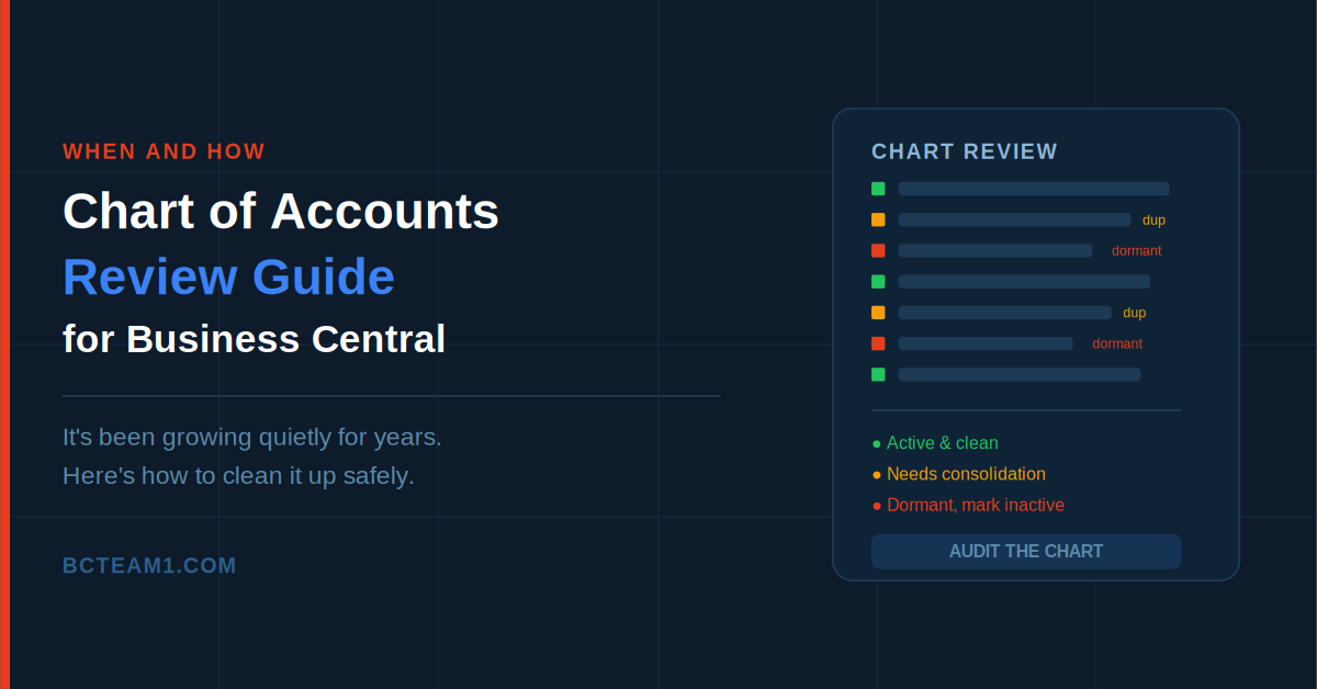 Business Central Chart of Accounts Review: When and How