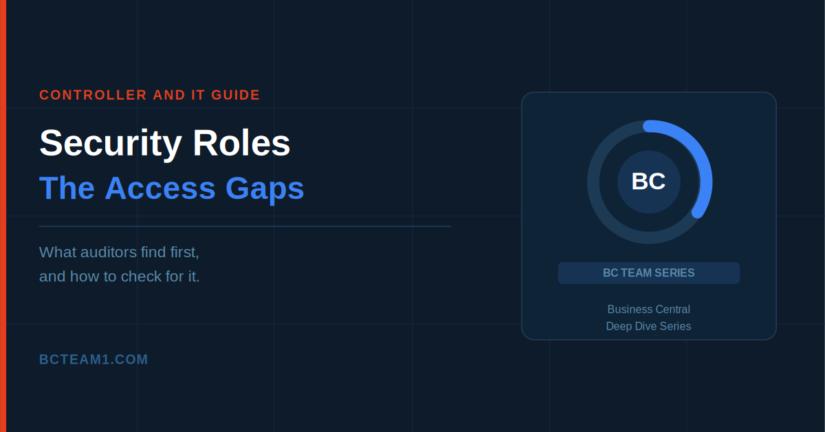 Business Central Security Roles: The Access Control Gaps Auditors Find First