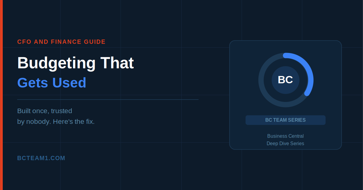 Budgeting in Business Central: Building a Budget That Actually Gets Used
