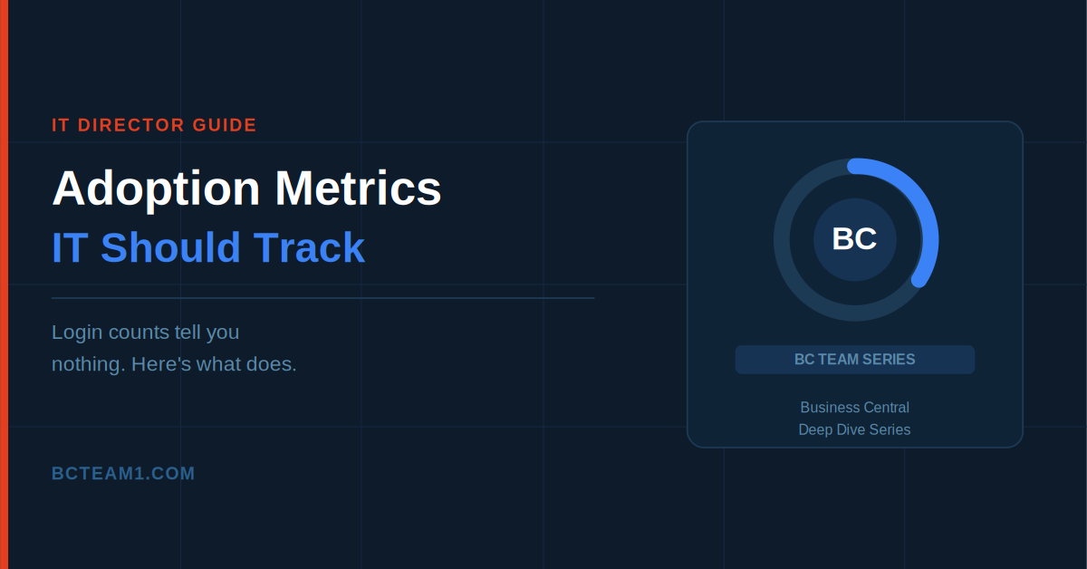 Business Central User Adoption Metrics IT Should Actually Be Tracking
