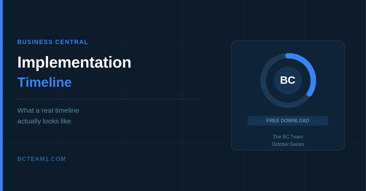 What a Real Business Central Implementation Timeline Actually Looks Like