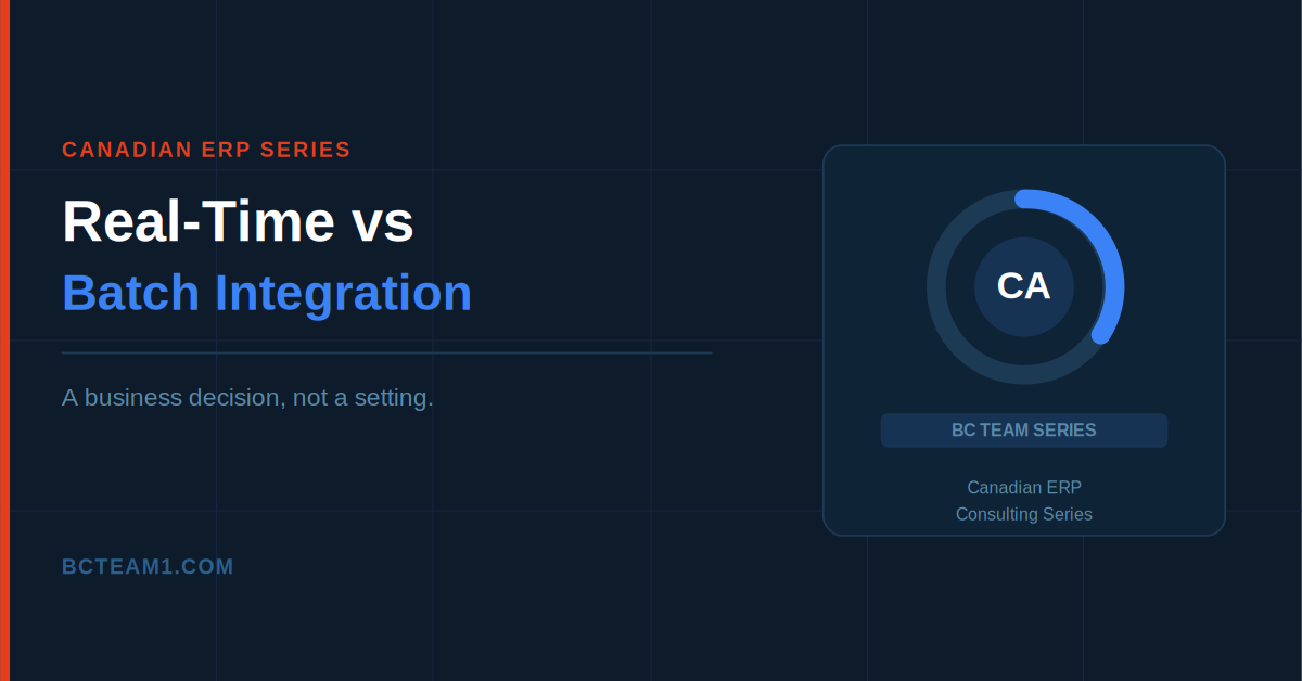 Real-Time vs. Batch Integration Between Business Central and Inventory Systems